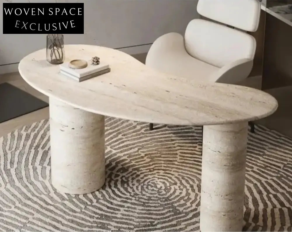 Elegant Natural Travertine Coffee Table for Modern Living Rooms and Offices