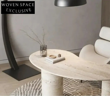 Elegant Natural Travertine Coffee Table for Modern Living Rooms and Offices