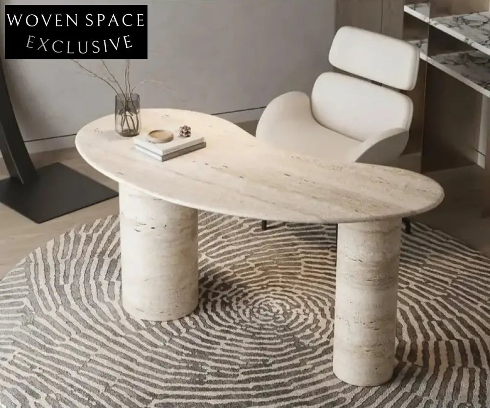 Elegant Natural Travertine Coffee Table for Modern Living Rooms and Offices