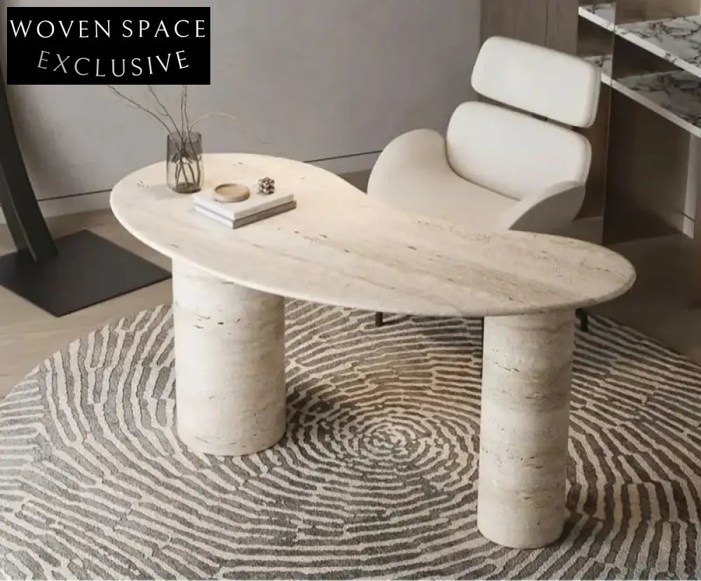 Elegant Natural Travertine Coffee Table for Modern Living Rooms and Offices