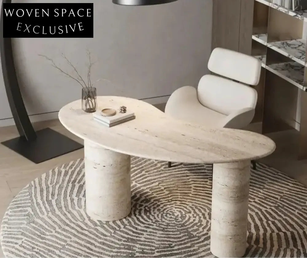 Elegant Natural Travertine Coffee Table for Modern Living Rooms and Offices
