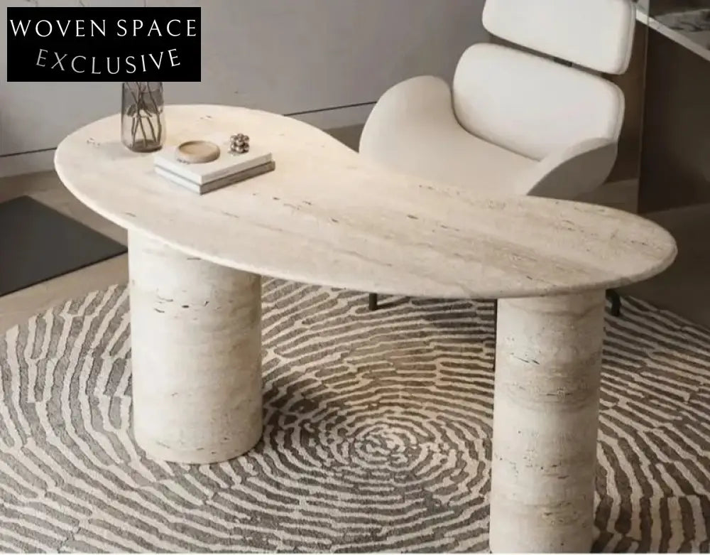 Elegant Natural Travertine Coffee Table for Modern Living Rooms and Offices