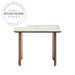 Natural Travertine Marble and Solid Wood Living Room Side Table