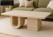 Elegant Natural Travertine Coffee Table for Modern Living Spaces, Unique Stone Design