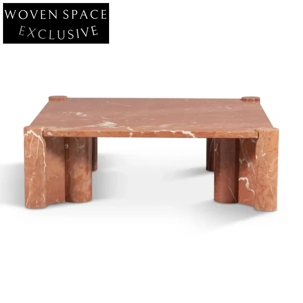 Natural Travertine Stone Square Modern Living Room Coffee Table