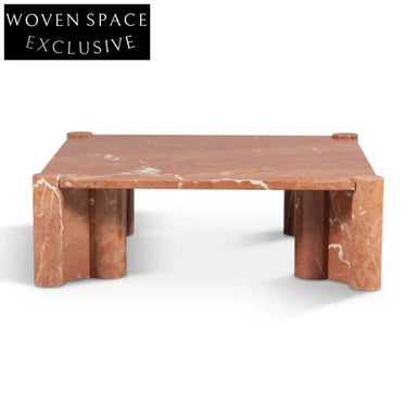 Natural Travertine Stone Square Modern Living Room Coffee Table