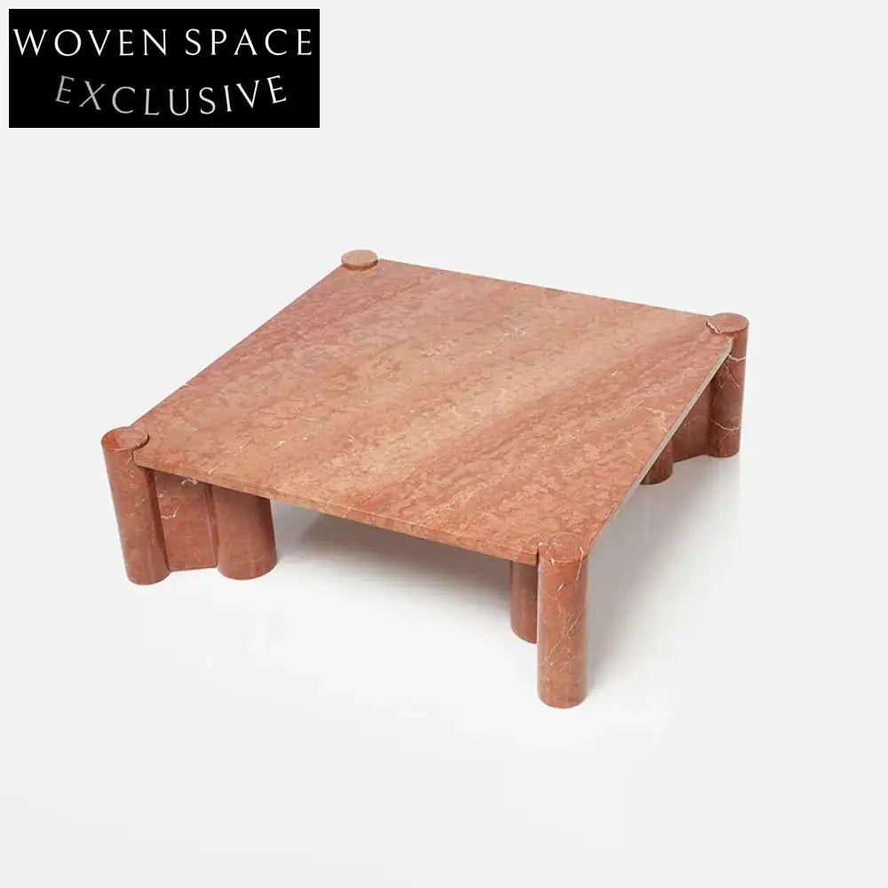 Natural Travertine Stone Square Modern Living Room Coffee Table