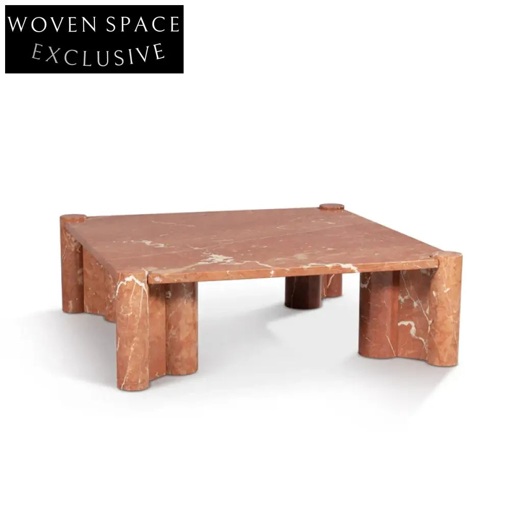 Natural Travertine Stone Square Modern Living Room Coffee Table