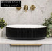 New Design Oval Fluted Artificial Stone Countertop Bathroom Lavabo Sink