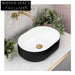 New Design Oval Fluted Artificial Stone Countertop Bathroom Lavabo Sink