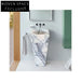 New York Style Natural Stone White Marble Pedestal Cone Shaped Sink Polished Hotel White / Stone