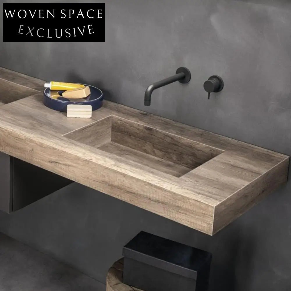 Nicholas Medieval Oak Elm Double Basin