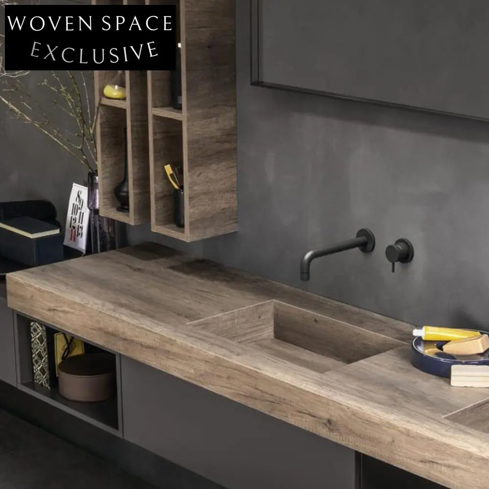 Nicholas Medieval Oak Elm Double Basin