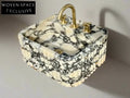 Nico Calacatta Viola ribbed marble sink