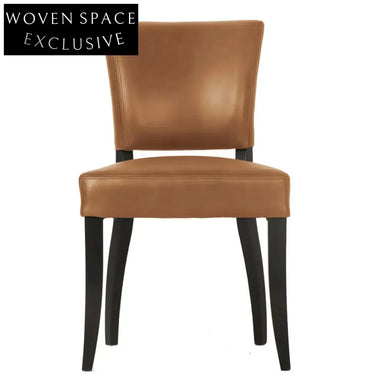 Noah Dining Chair Set of 2 - Tan Leather