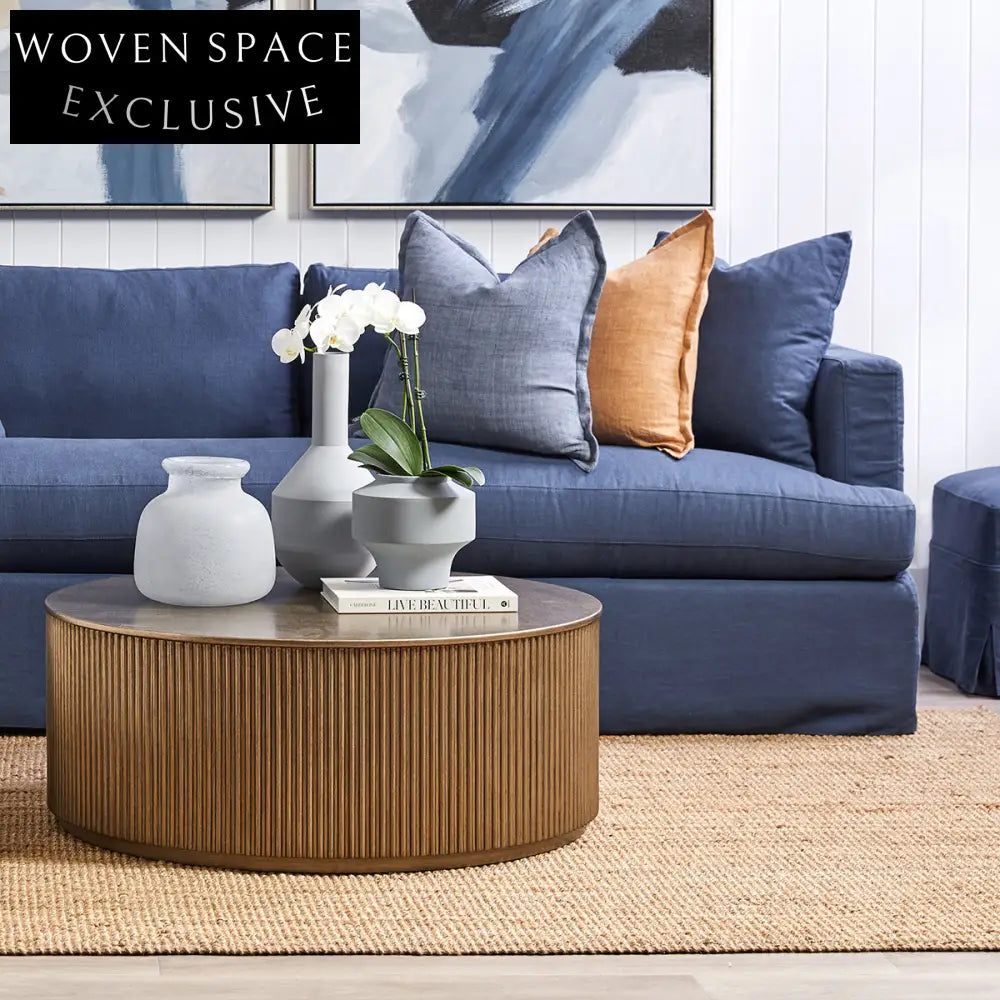 Nomad Round Coffee Table - Antique Gold Coffee Table