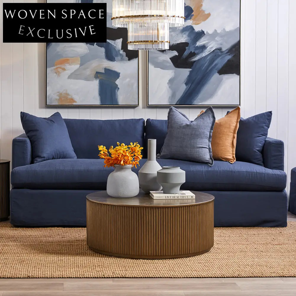 Nomad Round Coffee Table - Antique Gold Coffee Table