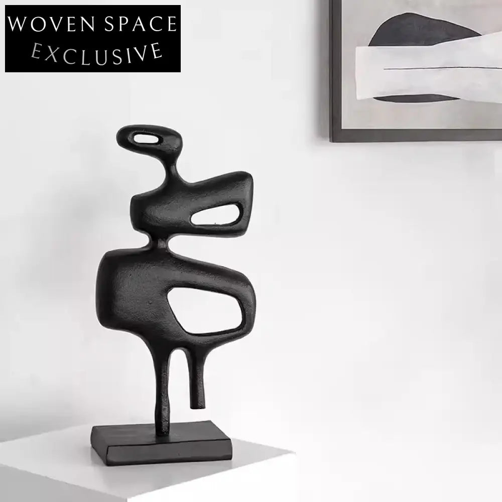 Nordic Abstract Aluminum Sculptures: Modern Irregular Home Decor Ornaments for Living Spaces