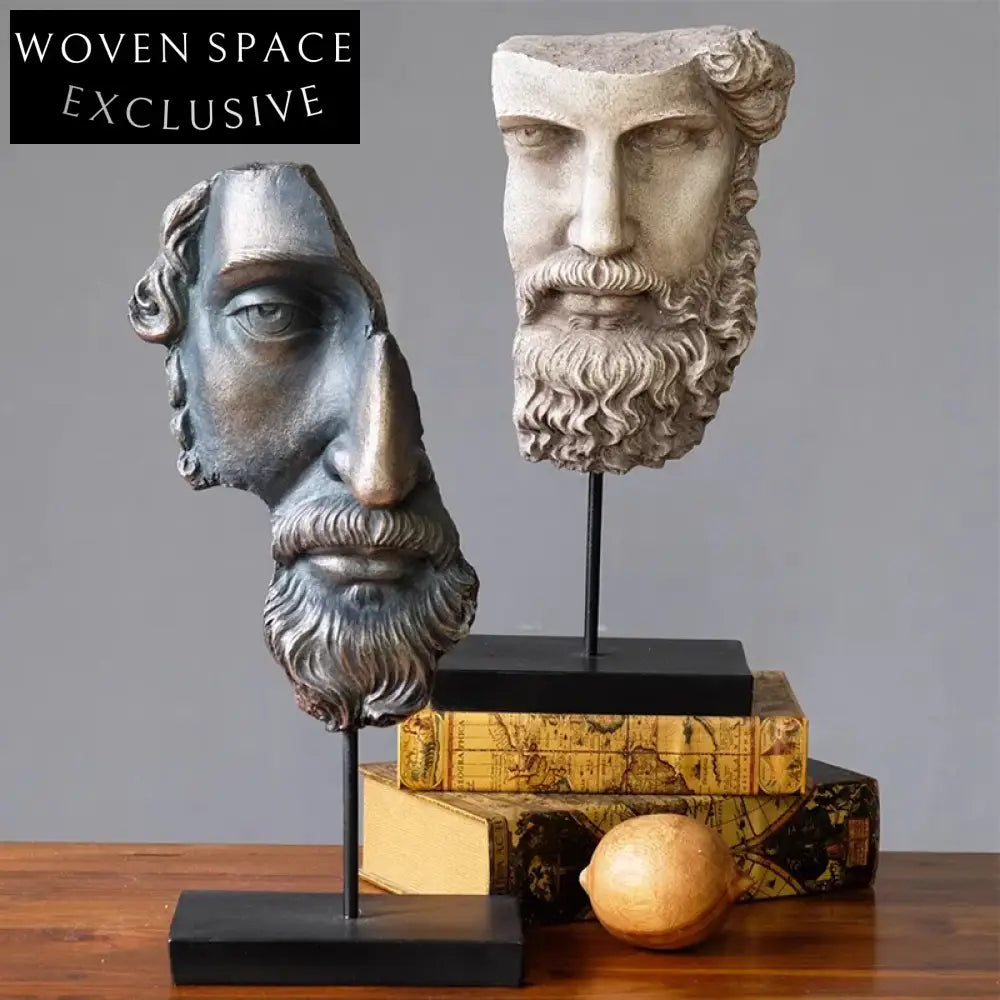 Nordic Abstract Face Resin Sculpture Modern Art Table Decoration Home Accent