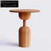 Nordic Ancient Unique Small Round Solid Ash Wood Sofa Side Coffee Table