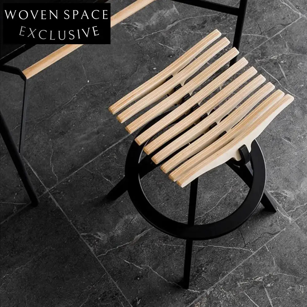 Nordic Birch Wood Fish Vertebra Design Dining Chairs Cafe Restaurant Stool