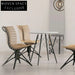 Nordic Birch Wood Fish Vertebra Design Dining Chairs Cafe Restaurant Stool
