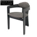 Stylish Nordic Black Oak Wood Accent Dining Chair with Comfortable Arms