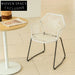 Nordic Cafe Style Metal PE Rattan Armrest Indoor Outdoor Dining Chair