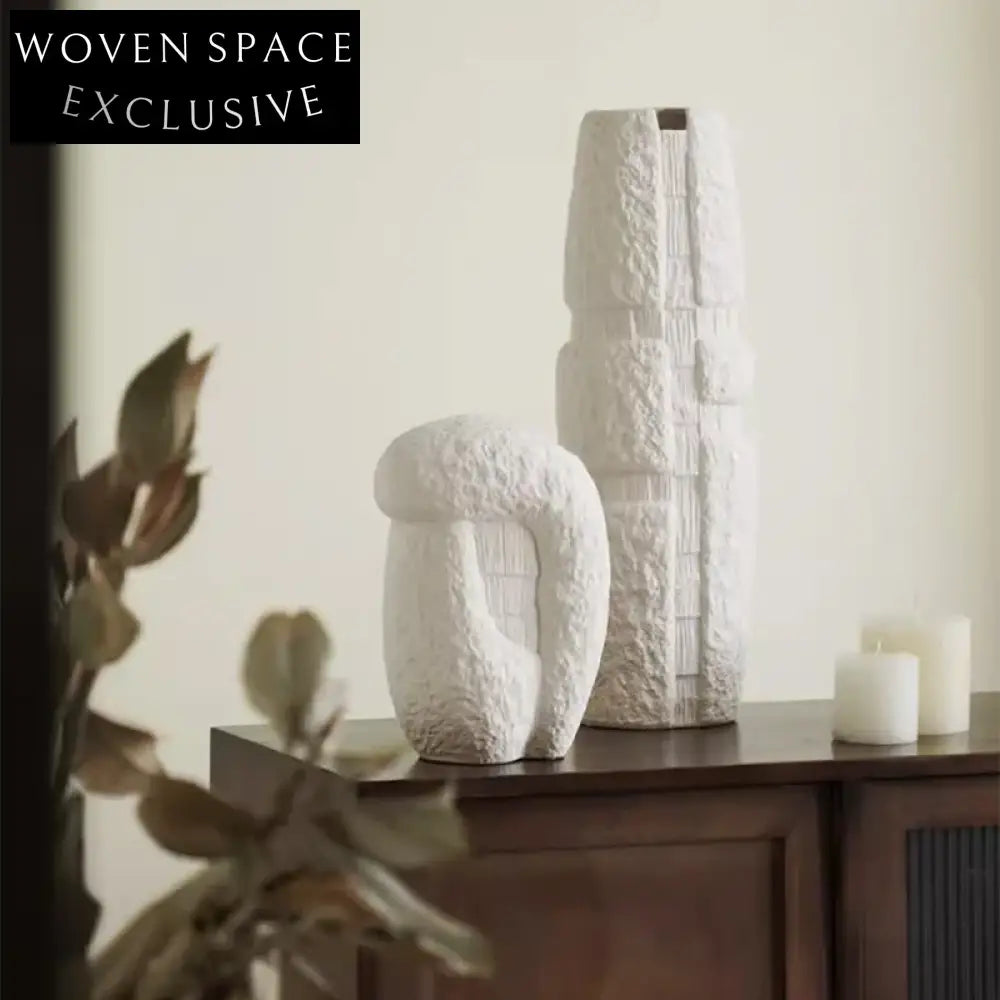 Nordic Ceramic Elegant Home Decor Vase, Modern Artistic Tabletop Accent Vase