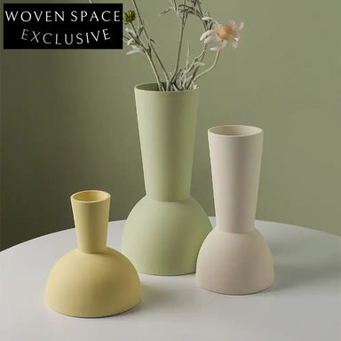 Nordic Cone Shape Durable Ceramic Home Decor Living Room Table Vase