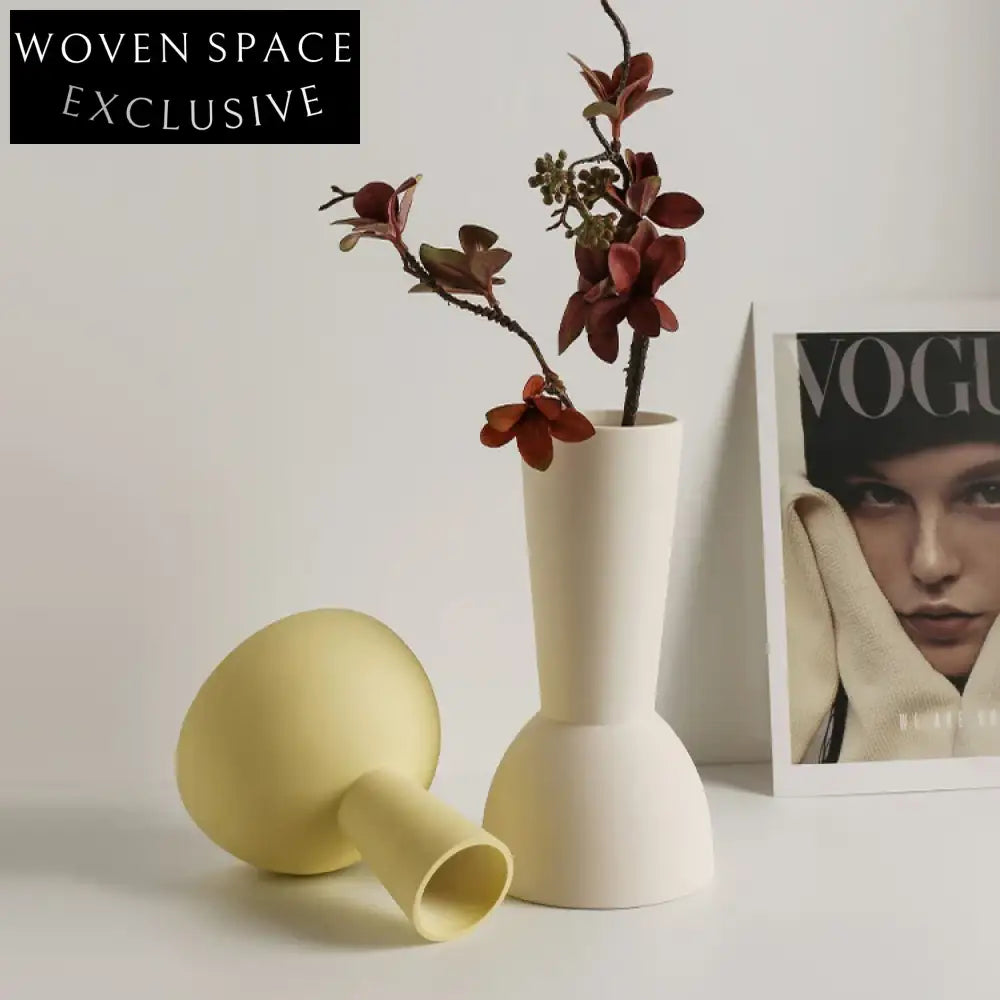 Nordic Cone Shape Durable Ceramic Home Decor Living Room Table Vase