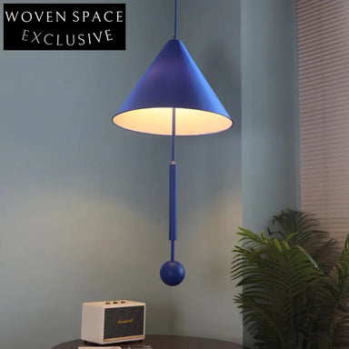 Nordic Cone-Shaped Colorful LED Pendant Light Fixture for Modern Living Rooms