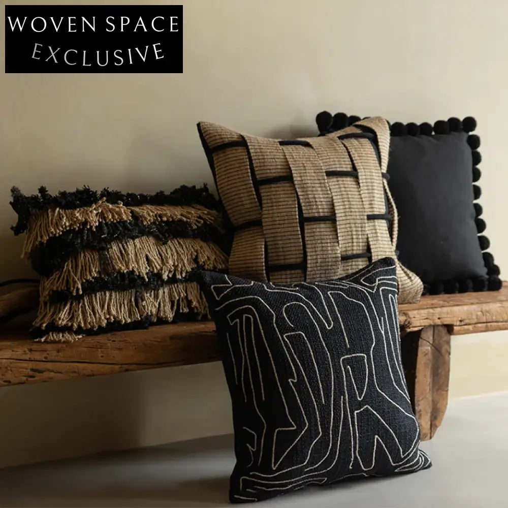 Nordic Creative Design Black Gray Home Decor Bedroom Fabric Cushion Pillows