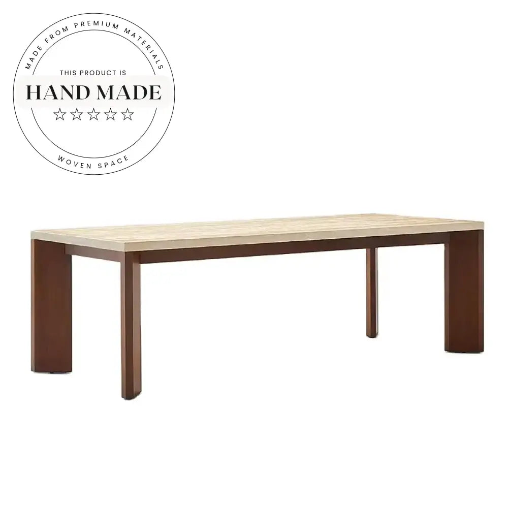 Nordic Custom Rectangular Solid Wood Luxury Dining Table