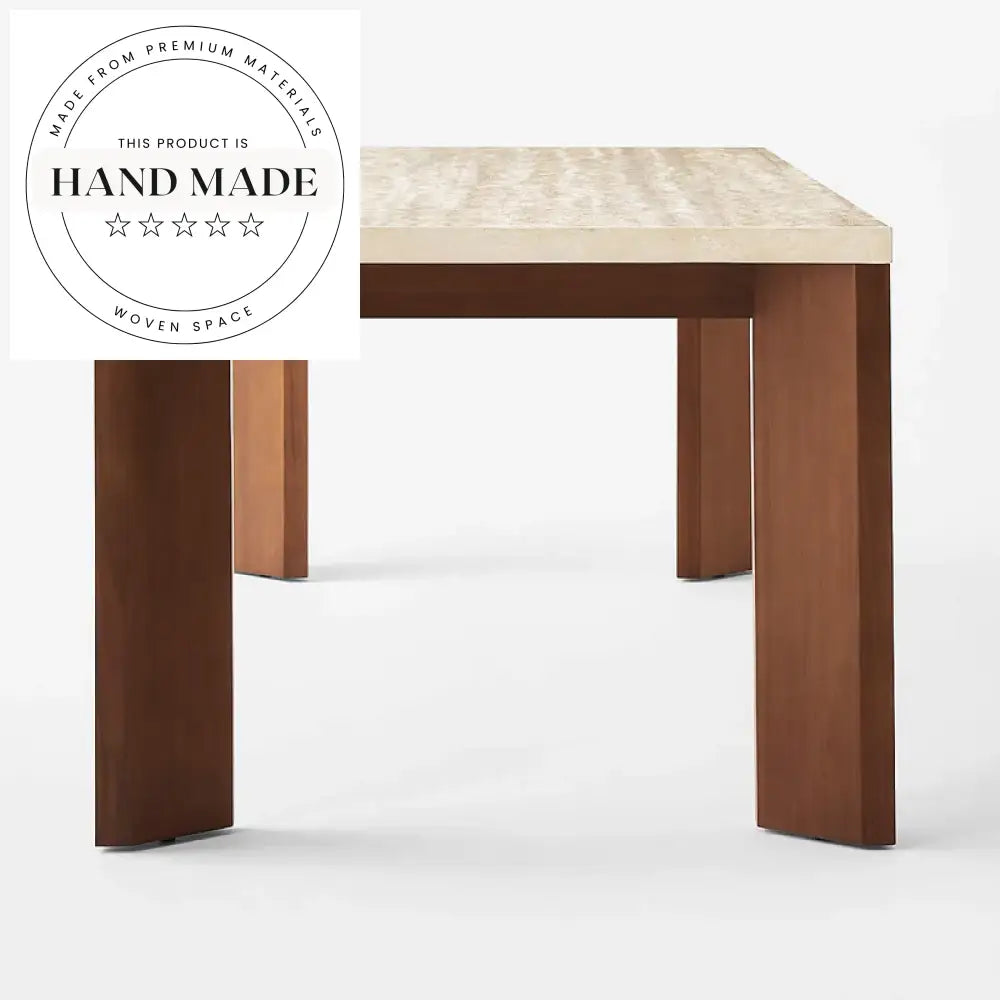 Nordic Custom Rectangular Solid Wood Luxury Dining Table