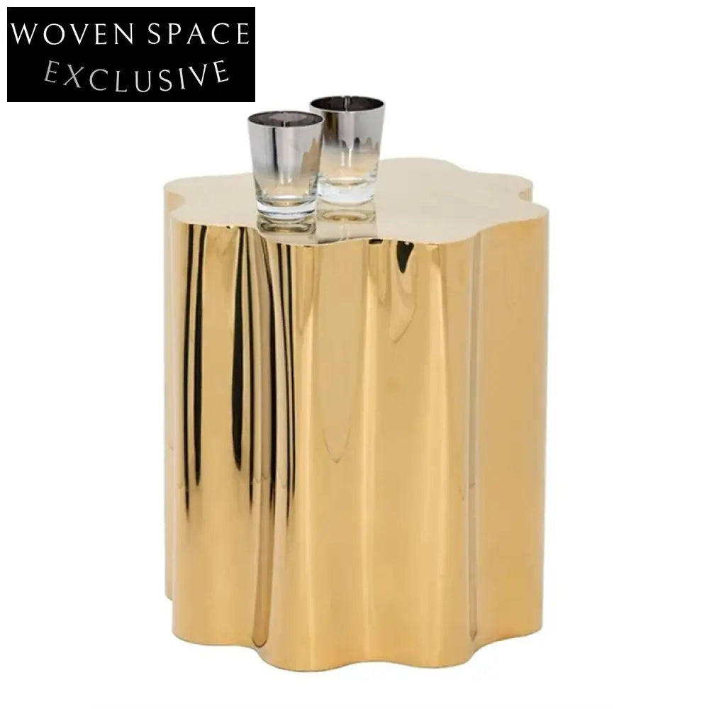 Nordic Elegant Flower Stainless Steel Coffee Table for Modern Living Rooms