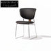 Nordic Fabric High Back Accent Dining Chair with Sturdy Metal Legs