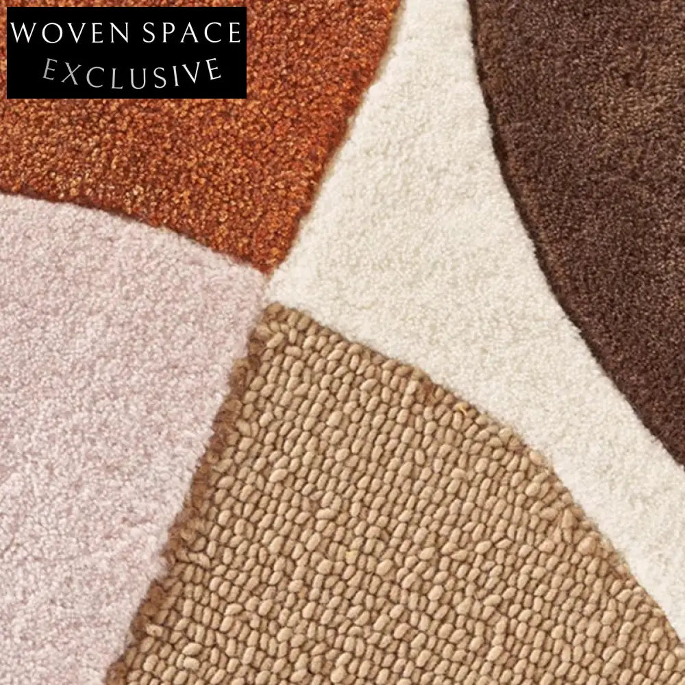 Nordic Geometric Pattern Polyester Area Rug for Living Room Decor