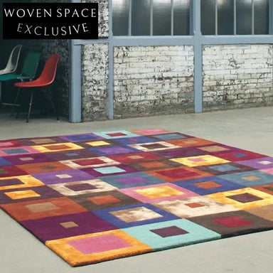 Nordic Geometric Pattern Polyester Coffee Table Carpet for Living Room Decor