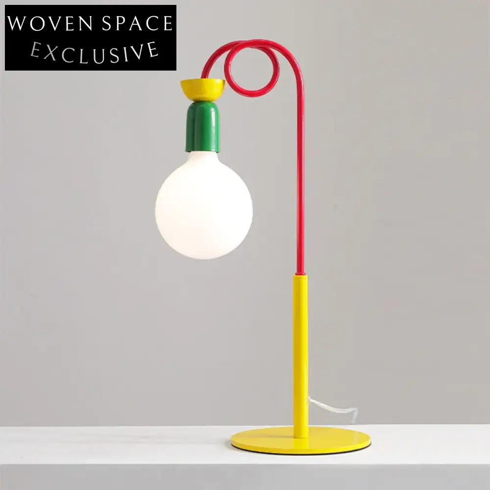 Nordic Glass Shade Metal Frame Living Room Decorative Table Lamp