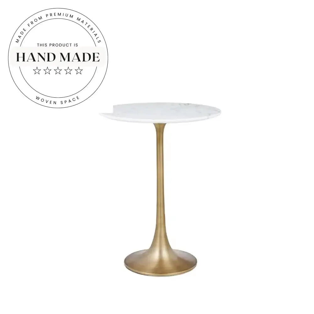 Nordic Gold Stainless Steel Round Accent Side Table