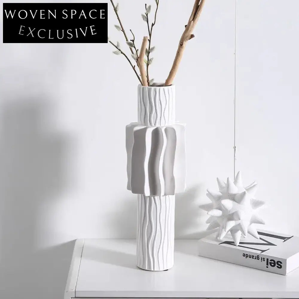 Nordic Green Ceramic Vases: Modern Home Decor, Art Flower Displays