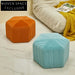 Nordic Hexagonal Fabric Ottoman Pouf Chair for Modern Home Decor