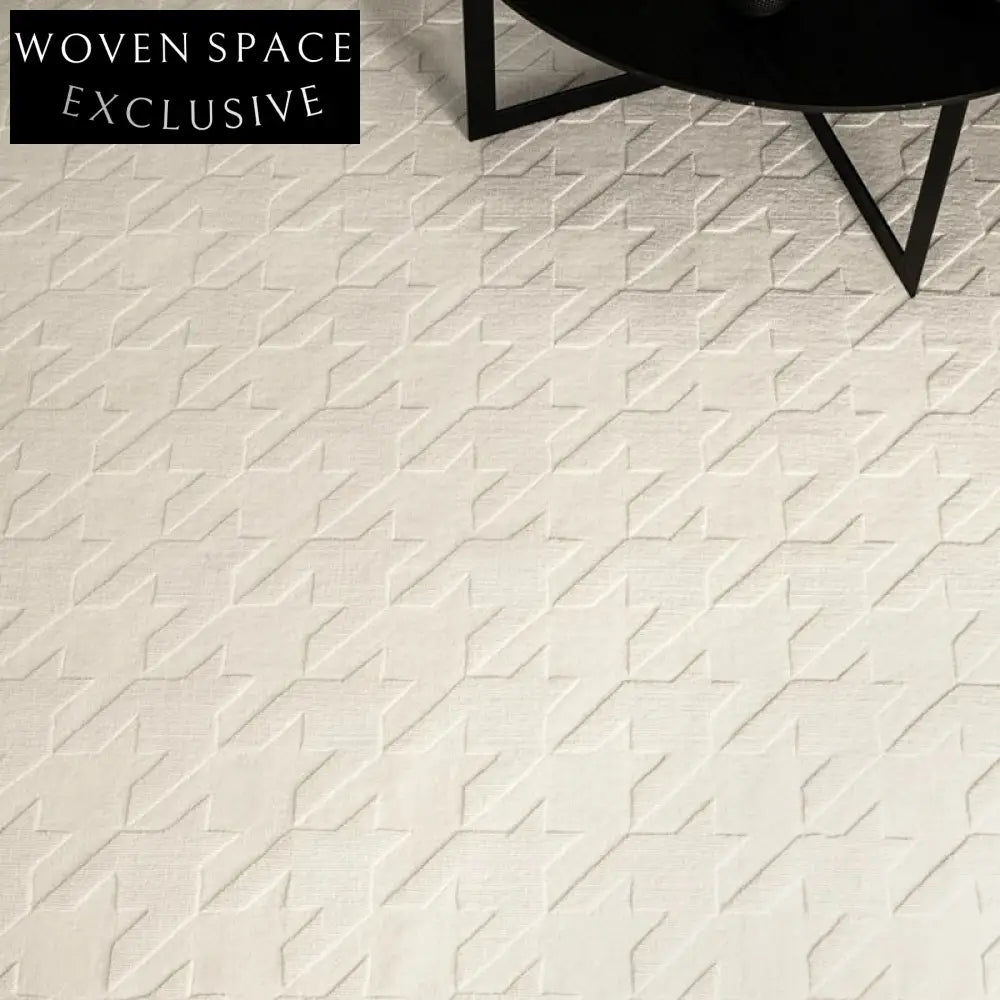 Nordic Ins Handmade Polyester Geometric Grid Area Rug - Modern Living Room Carpet