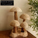 Nordic Inspired Wooden Mushroom Art Decor, Elegant Home Accent Sculpture Collection