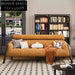 Nordic Italian Genuine Leather Low Arm Retro Living Room Sofa Set
