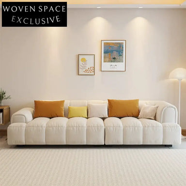 Nordic L-Shaped Modular Boucle Velvet Fabric Sofa Combination Set for Living Room