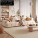 Nordic L-Shaped Modular Boucle Velvet Fabric Sofa Combination Set for Living Room
