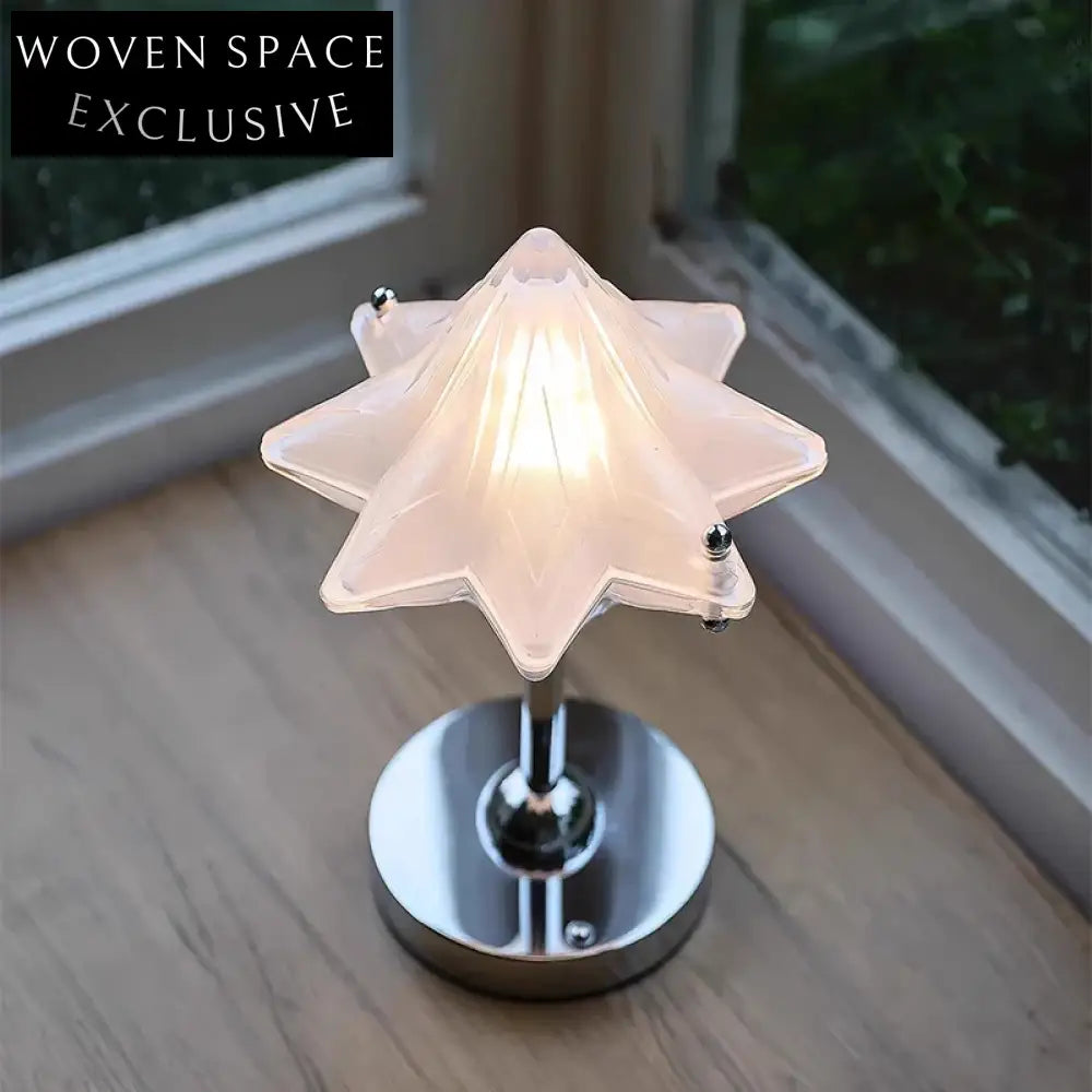 Nordic LED Star Glass Table Lamp for Corner Reading and Console Decor