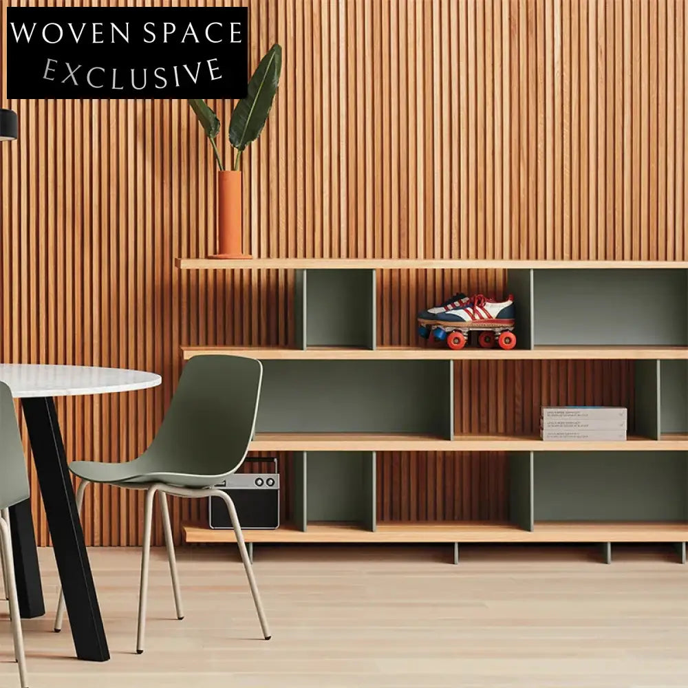 Nordic Light Luxury Plywood Multi-use Storage Bookshelf Cabinet for Home